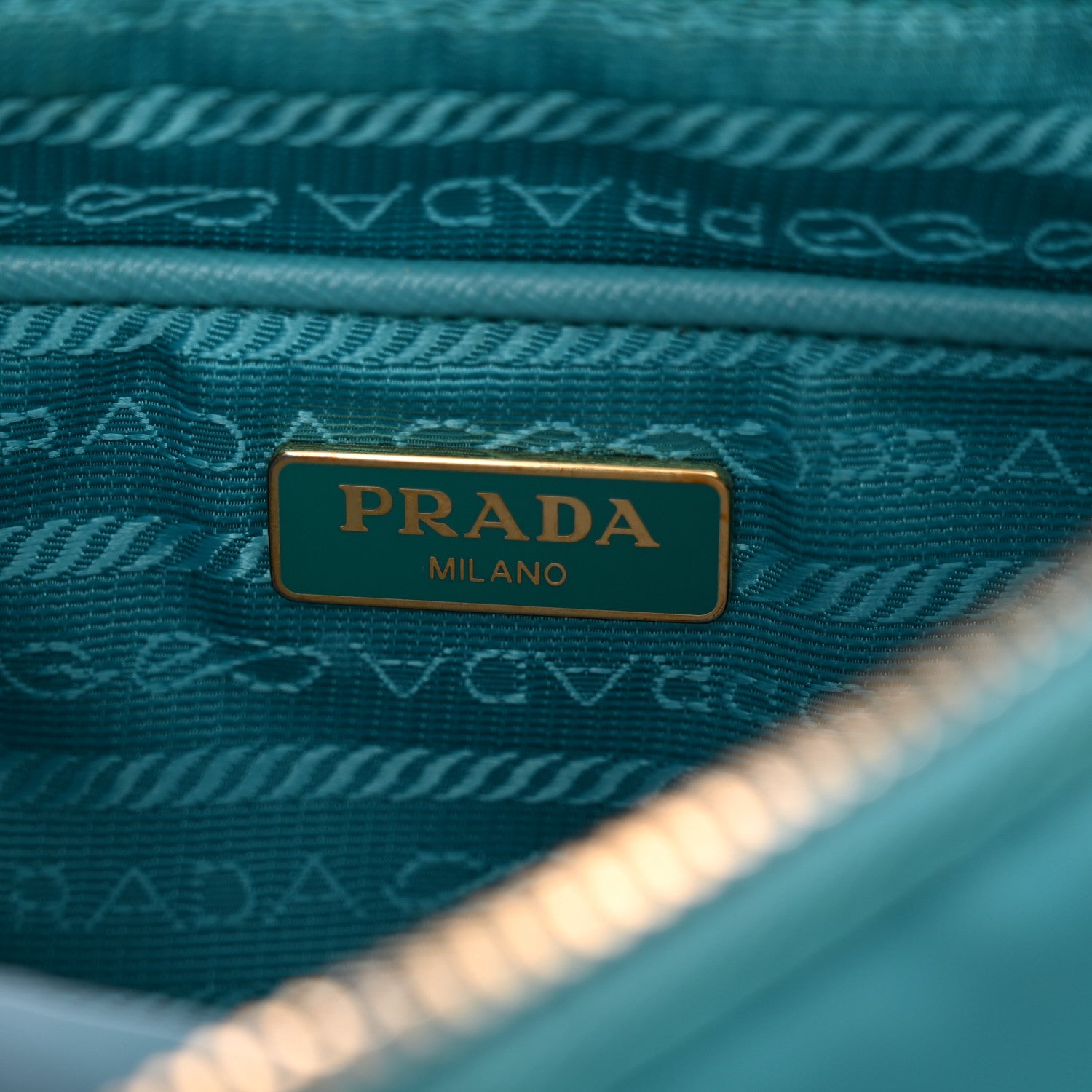 Prada Tessuto Nylon Saffiano Crossbody Bag Turchese 7 of 10