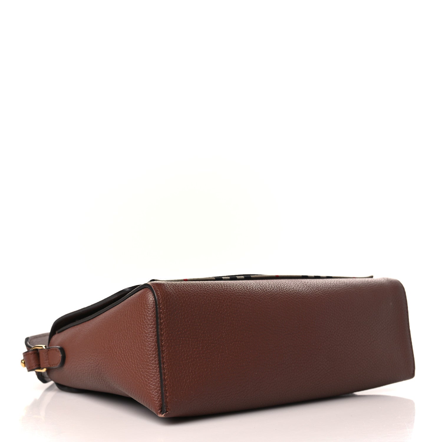 Burberry Calfskin Vintage Check Note Crossbody Bag Tan 4 of 9