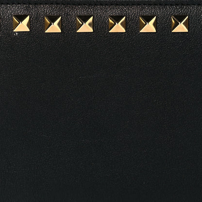 Valentino Garavani Calfskin Rockstud Zip Around Wallet Black 9 of 13