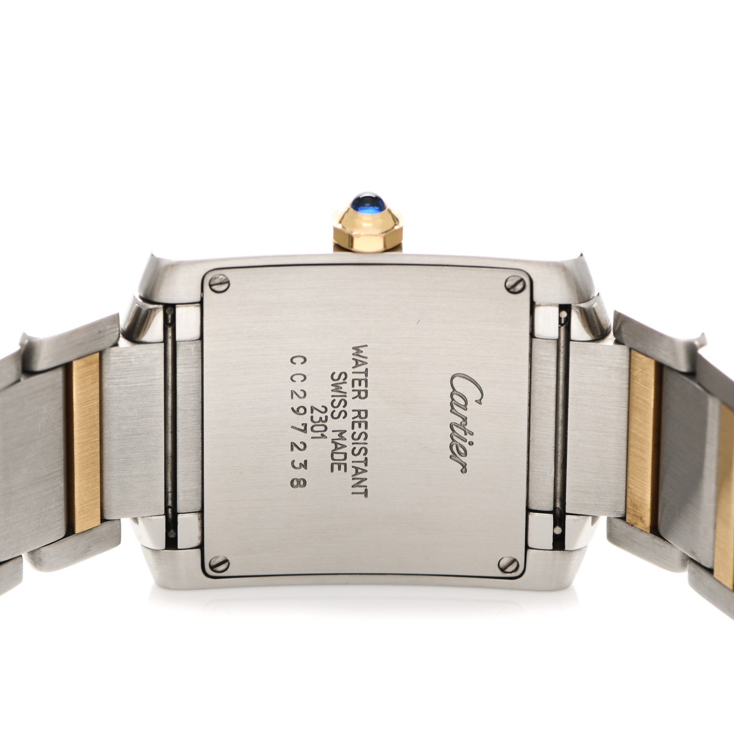 Cartier Stainless Steel 18K Yellow Gold 25mm Tank Francaise Quartz Watch 4 of 4