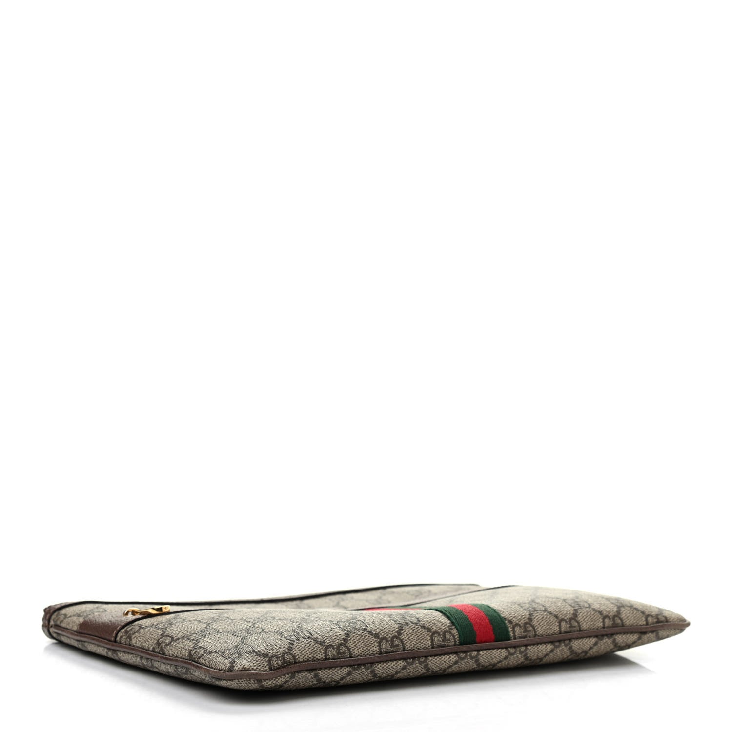 Gucci GG Supreme Monogram Large Ophidia Pouch Clutch Brown 4 of 7