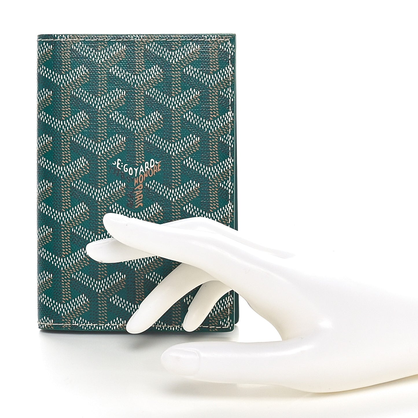 Goyardine Passport Wallet Green