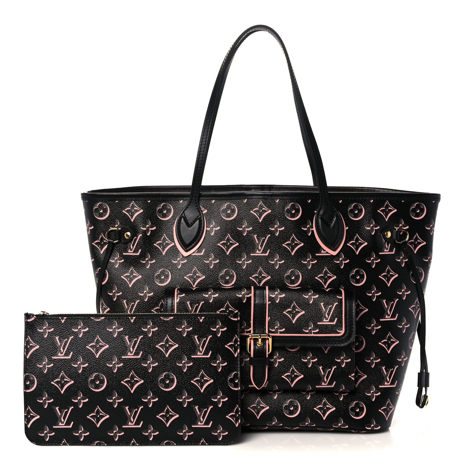 Louis Vuitton Monogram Fall For You Neverfull MM Black 1 of 9