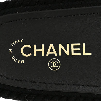 Chanel Cord Lambskin CC Chain Mules 40 Black 7 of 9
