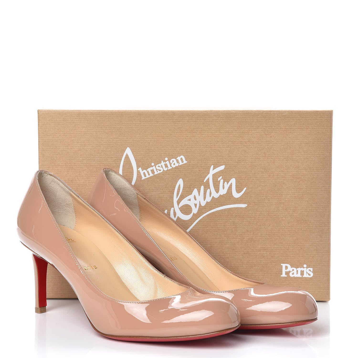 Christian Louboutin Patent Simple 70 Pumps 40 Nude 8 of 8
