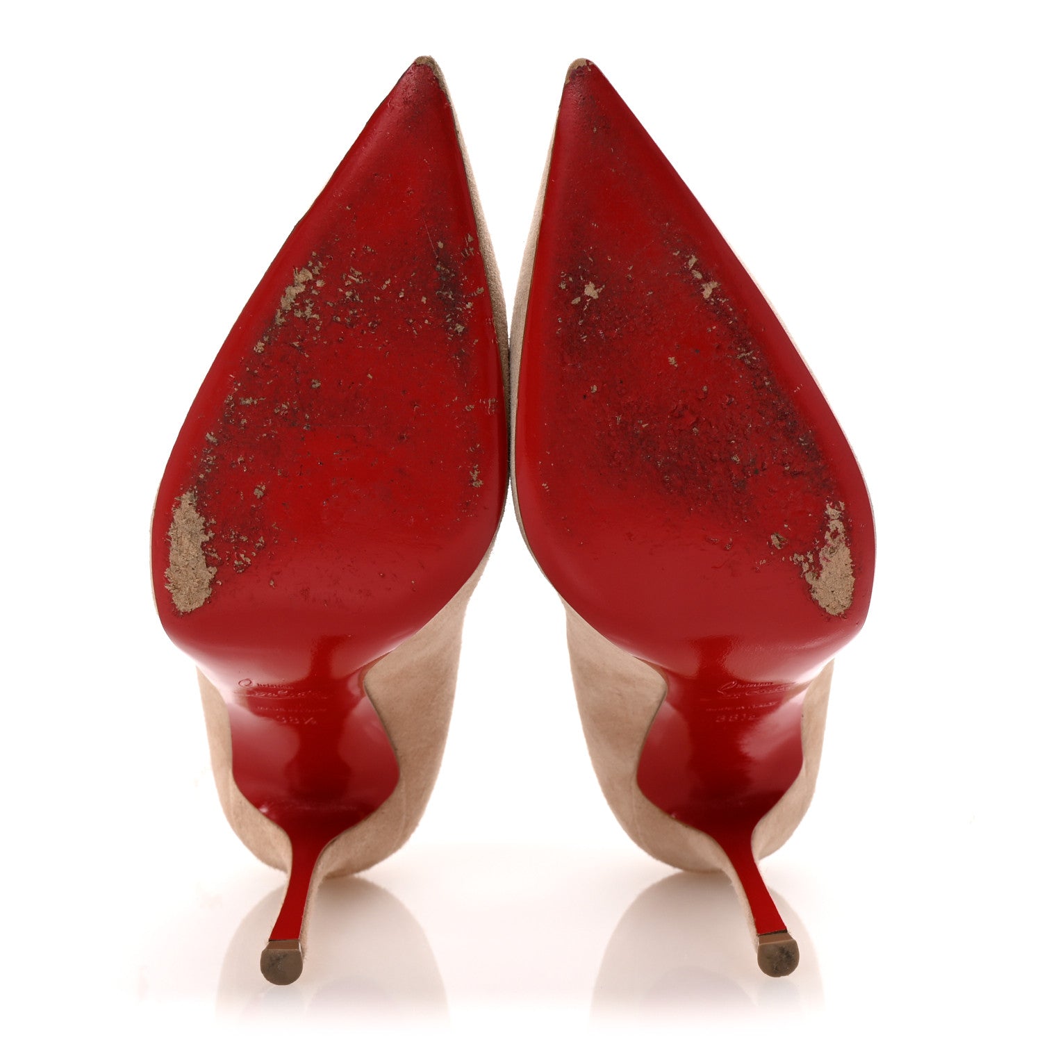 Christian Louboutin Veau Velours Decoltish 100 Pumps 38.5 Doudou 6 of 9