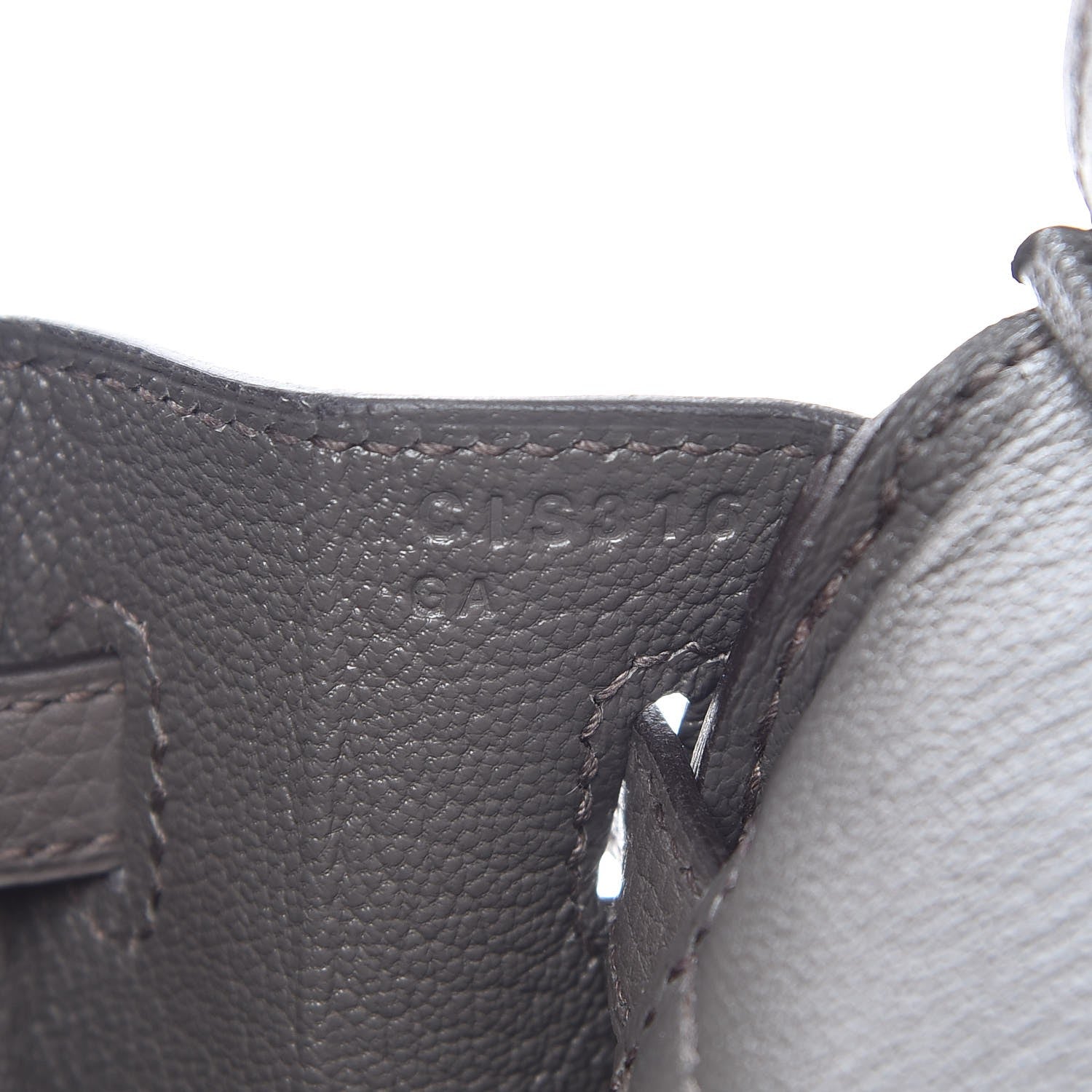 Hermes Togo Birkin 25 Etain 7 of 8