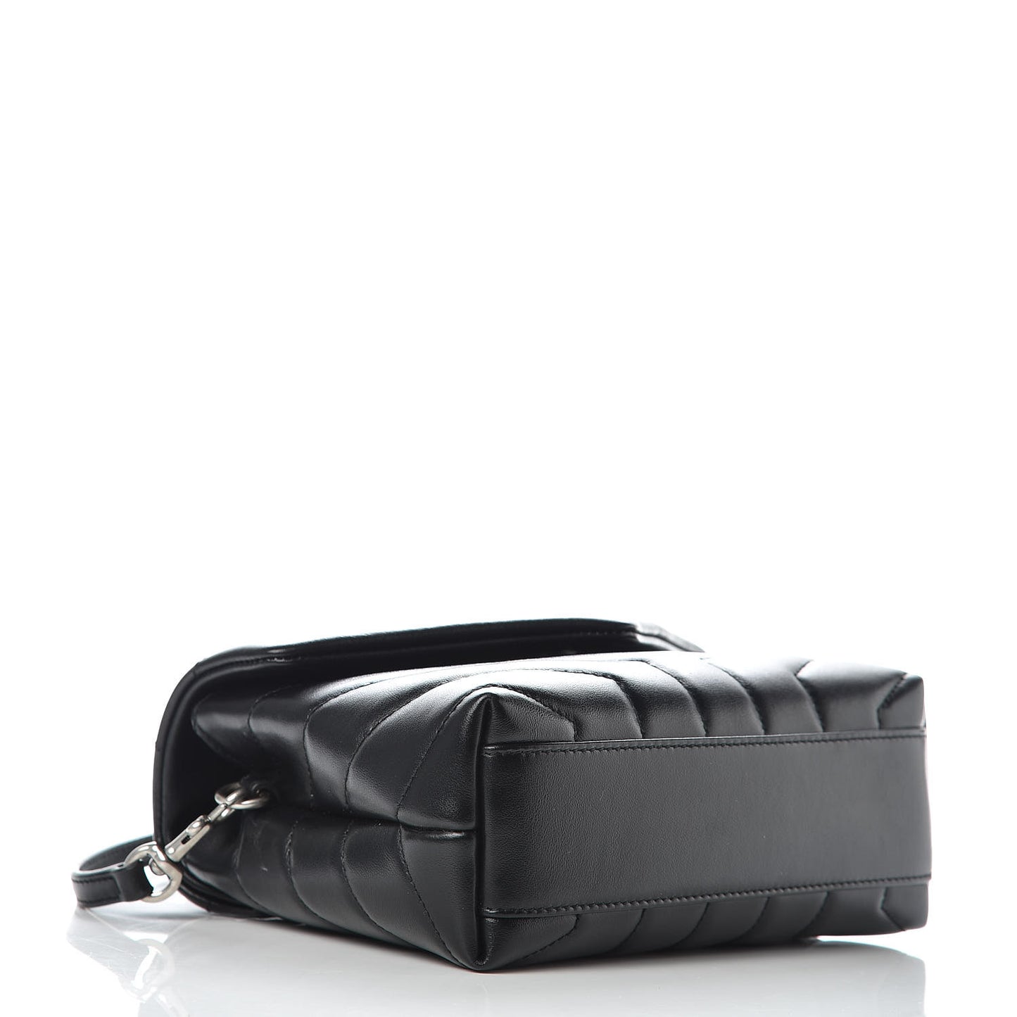 Calfskin Y Quilted Monogram Toy Loulou Crossbody Bag Black