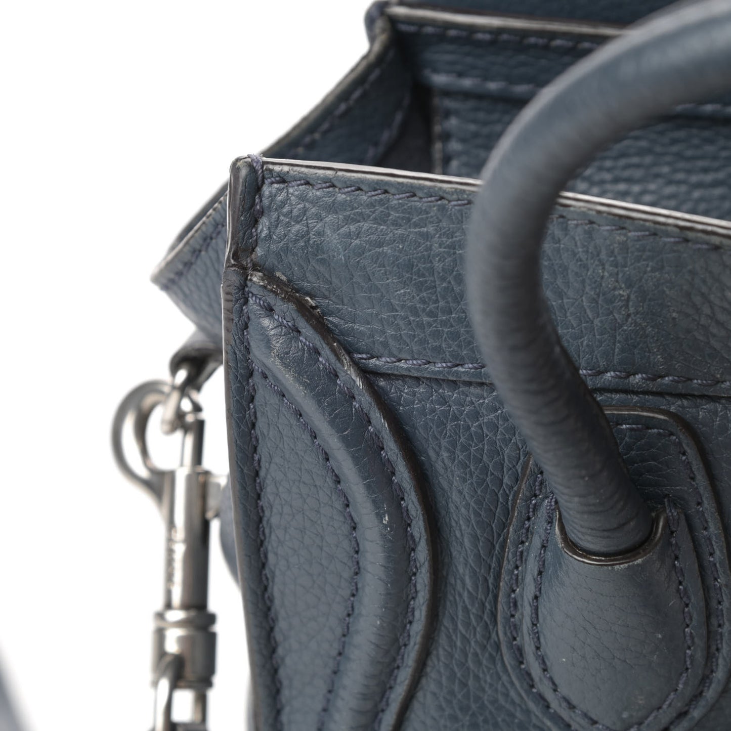 Drummed Calfskin Nano Luggage Orage