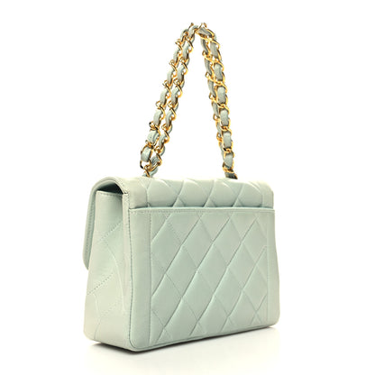 Chanel Lambskin Quilted Mini Square Flap Light Blue 3 of 13