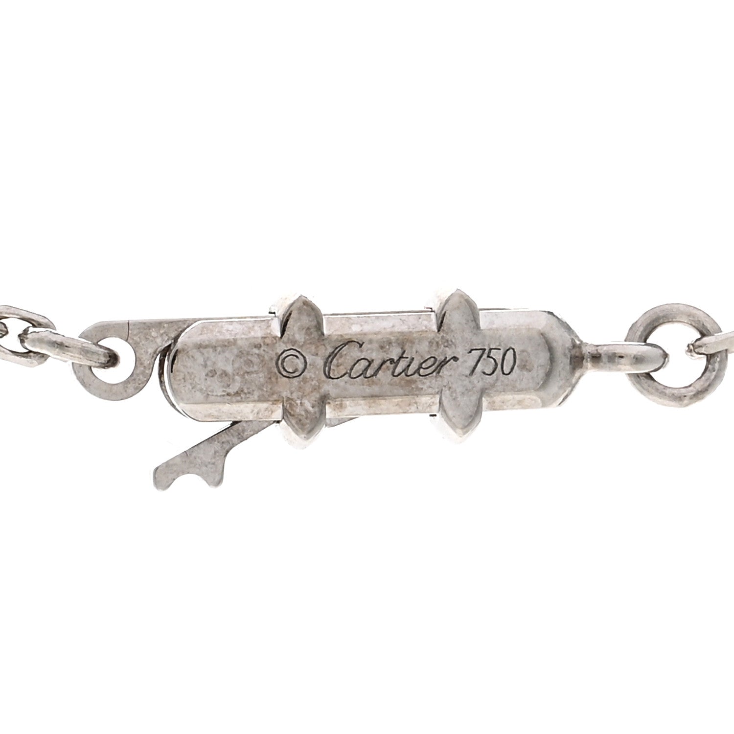 Cartier 18K White Gold Diamond Small Hearts and Symbols Pendant Necklace 4 of 5