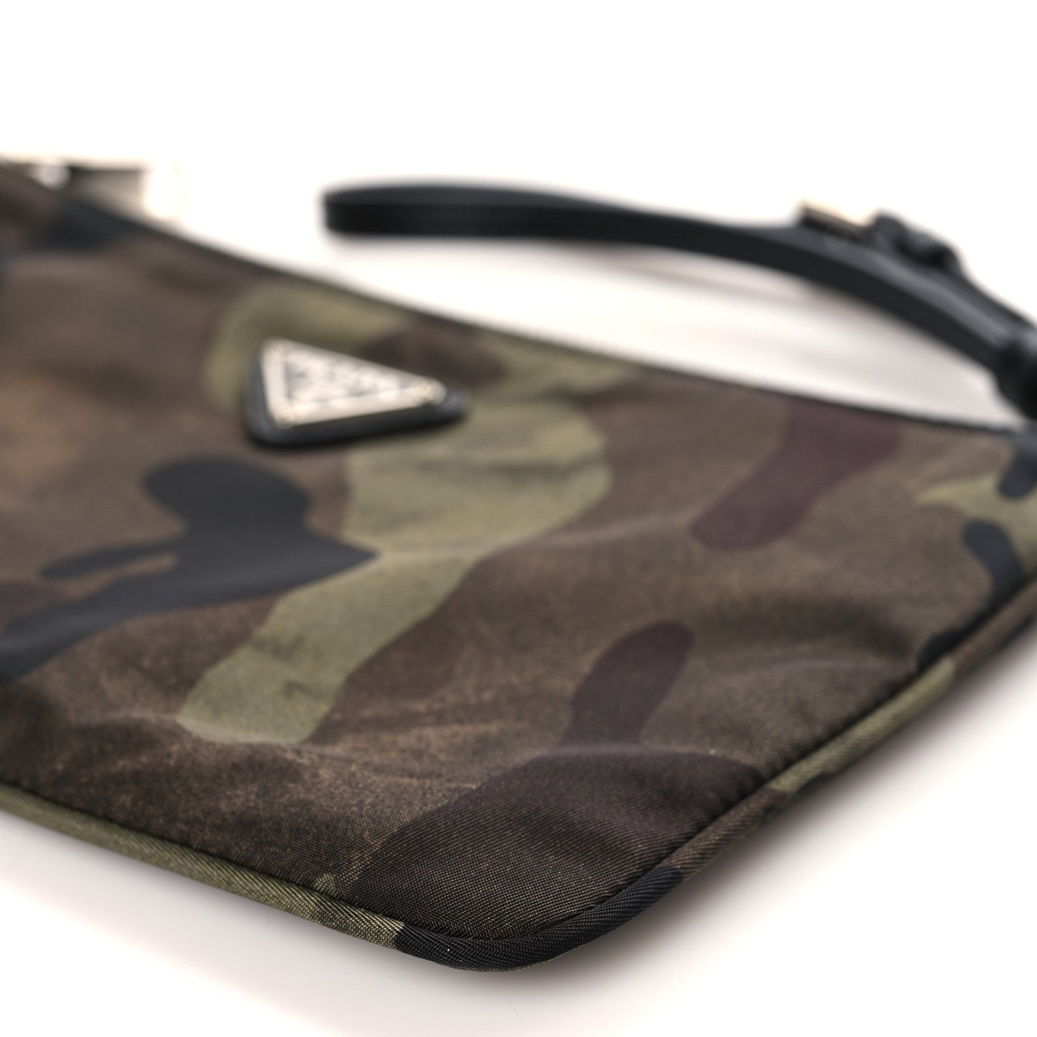 Prada Tessuto Nylon Saffiano Wristlet Mimetico 9 of 9