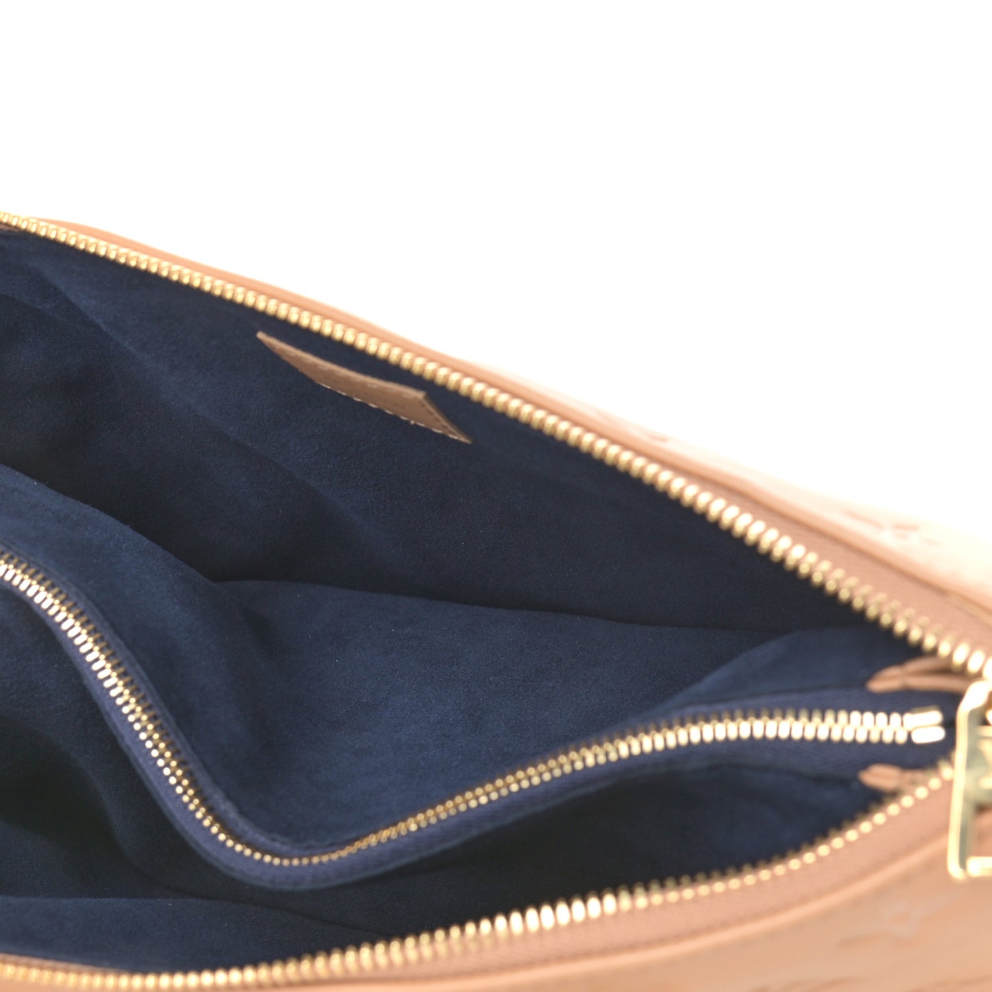 Lambskin Embossed Monogram Coussin PM Camel