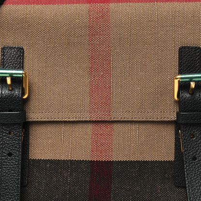 Burberry Canvas Mega Check Small Baildon Messenger Bag Black 8 of 10