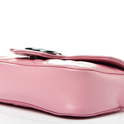 Gucci Calfskin Matelasse Super Mini GG Marmont Shoulder Bag Wild Rose 9 of 9