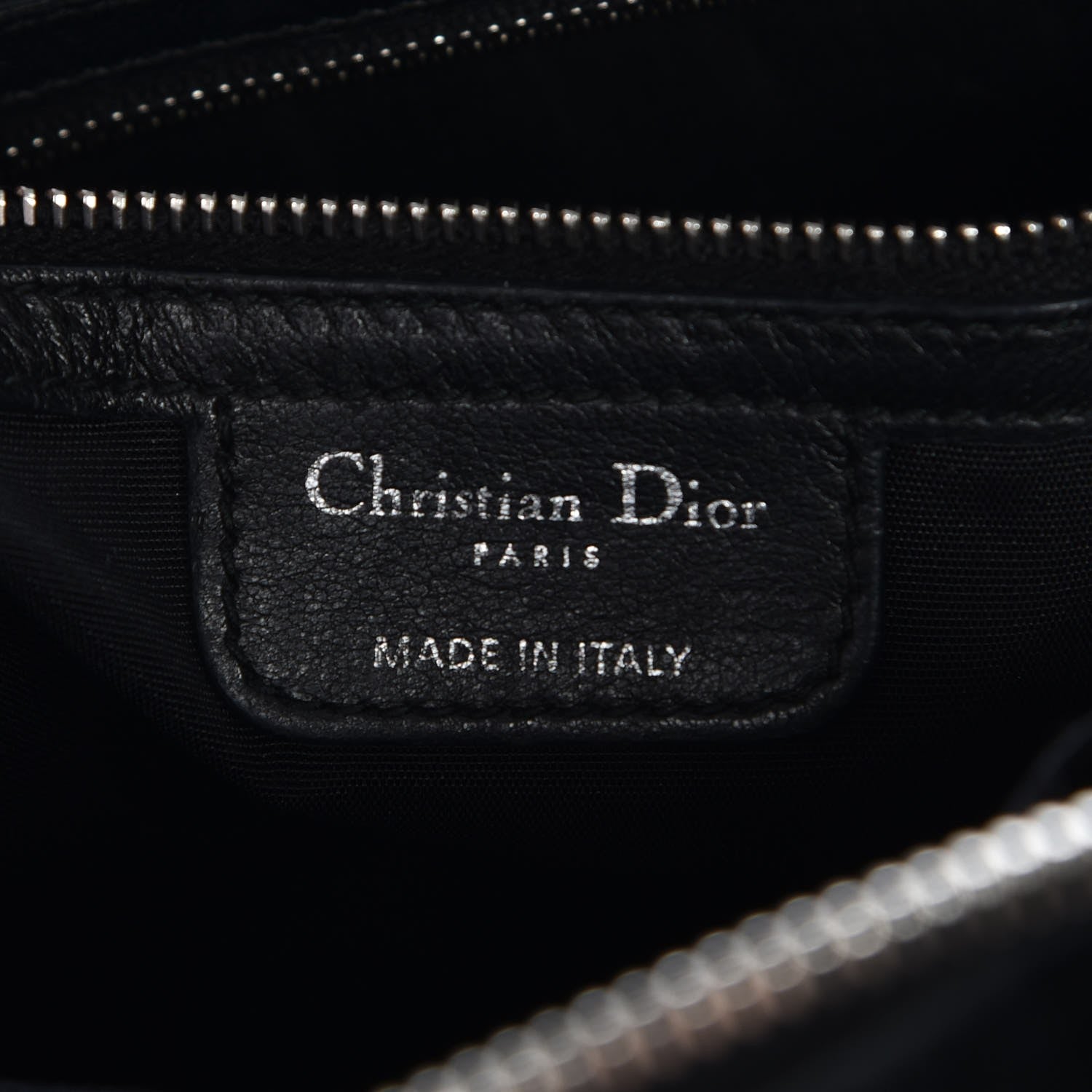Christian Dior Lambskin Cannage Medium Granville Tote Black 6 of 7