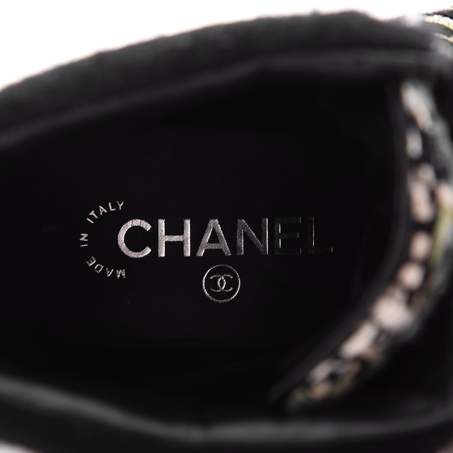 Chanel Tweed Lace Up Short Boots 38.5 Green Brown Black 7 of 10