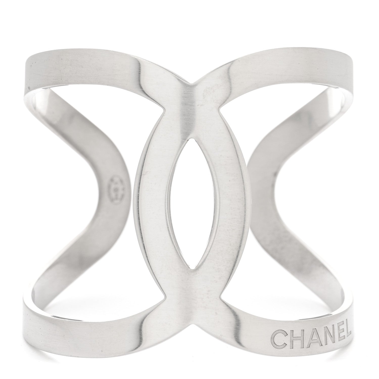Chanel Metal CC Cuff Silver 1 of 4