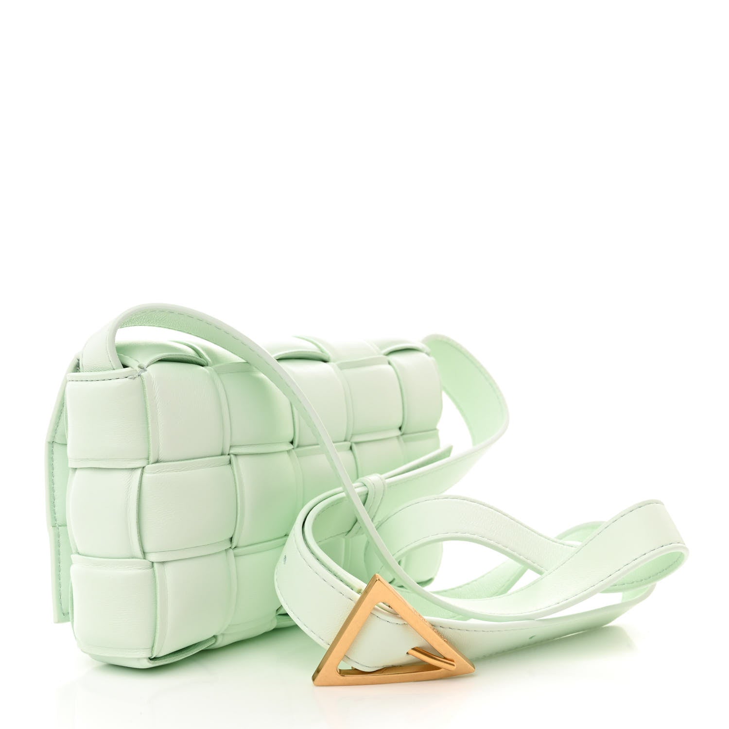 Bottega Veneta Nappa Maxi Intreccio Small Padded Cassette Crossbody Bag Glacier 3 of 9