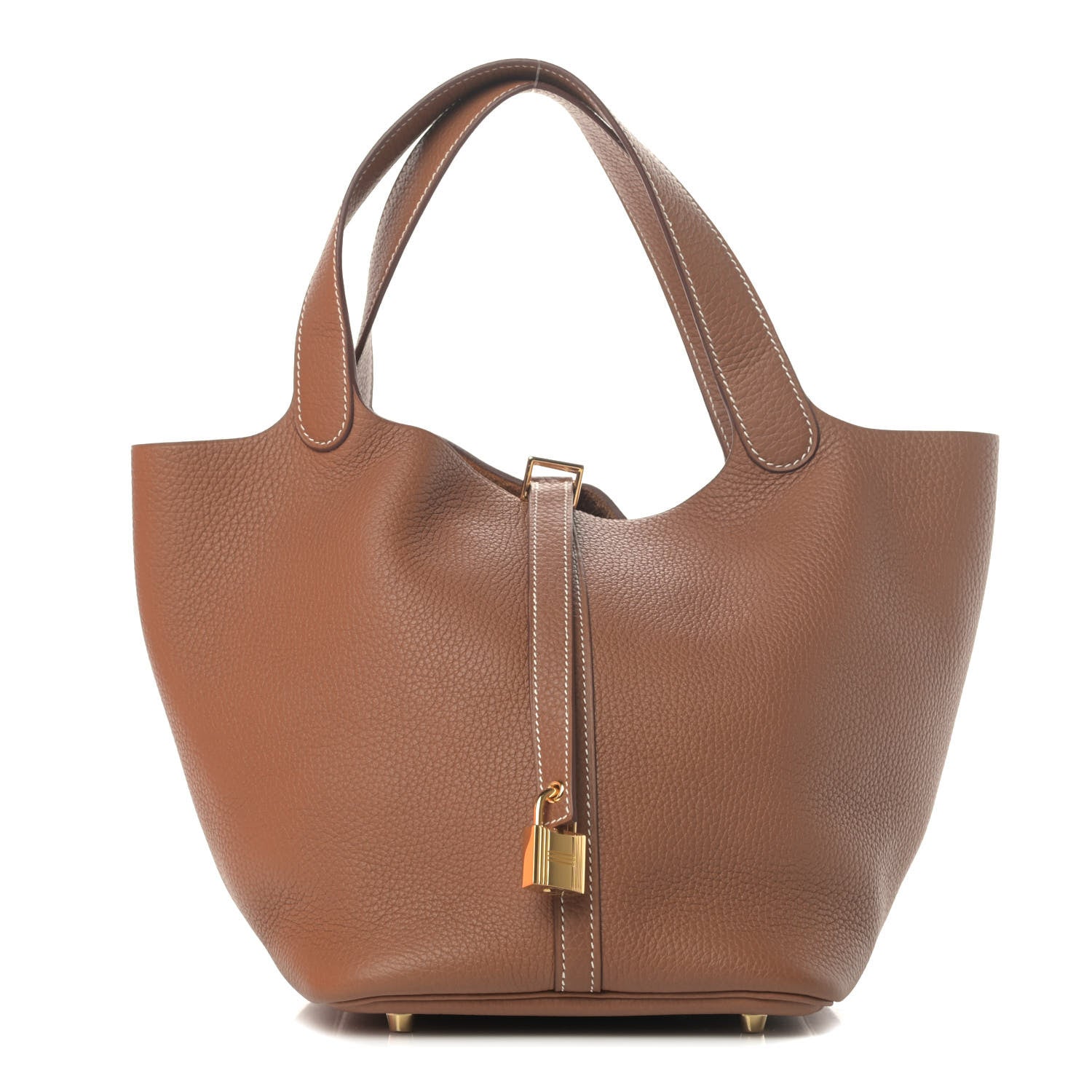 Hermes Taurillon Clemence Picotin Lock 22 MM Gold 1 of 4