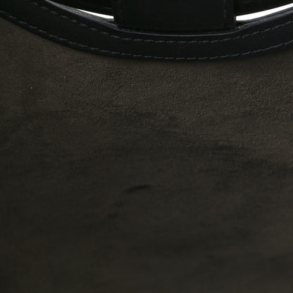 Fendi Glazed Fabric Vitello Century Plexiglass FF 1974 Stamp Patch Medium Runaway Shopper Tote Mogano Panna Black 14 of 14