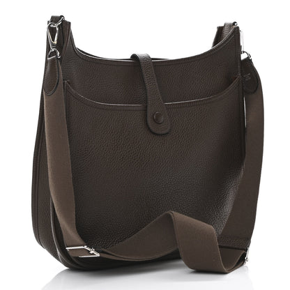 Hermes Taurillon Clemence Evelyne III GM Chocolate 3 of 11