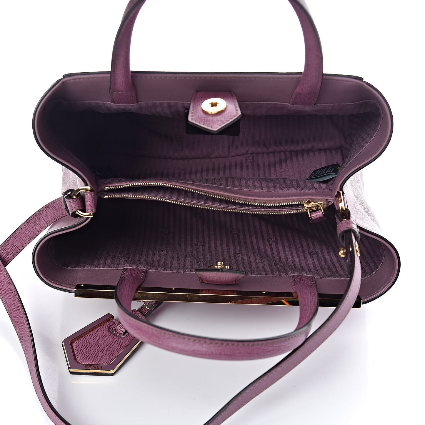 Vitello Elite Flamingo Petite 2Jours Tote Lilla Glicine