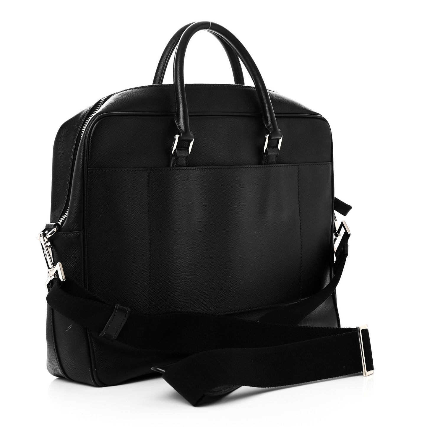 Saffiano Travel Briefcase Black