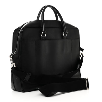 Prada Saffiano Travel Briefcase Black 3 of 9
