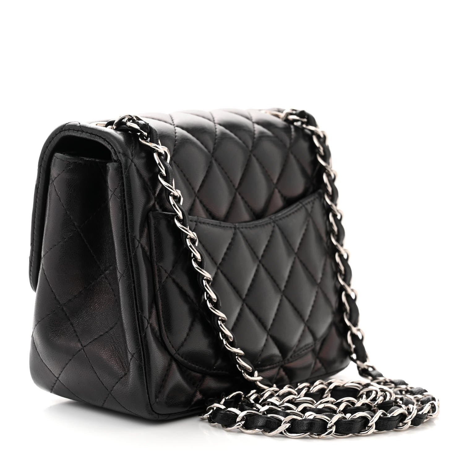 Chanel Lambskin Quilted Mini Square Flap Black 3 of 11