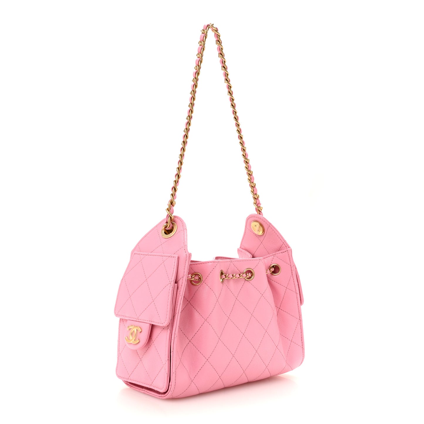 Caviar Quilted Mini Chanel 25 Handbag Pink
