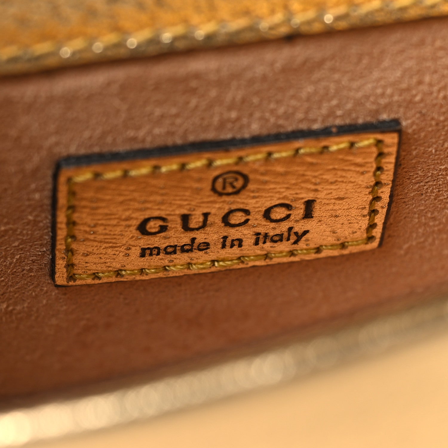 Gucci Metallic Calfskin Super Mini Dionysus Shoulder Bag Gold 6 of 9