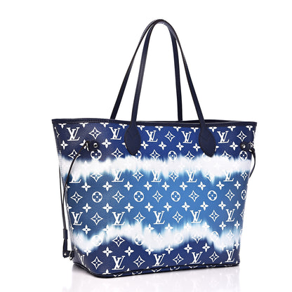 Louis Vuitton Monogram Escale Neverfull MM Blue 3 of 9