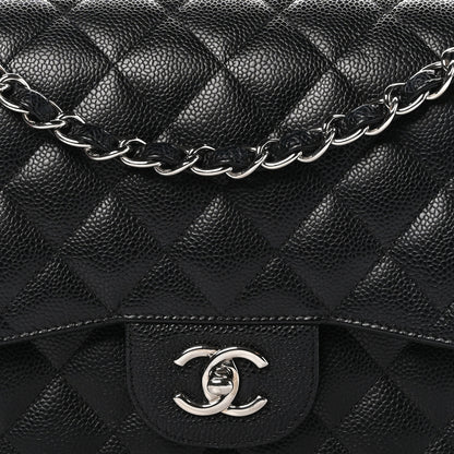 Chanel Caviar Quilted Jumbo Double Flap Black 8 of 10