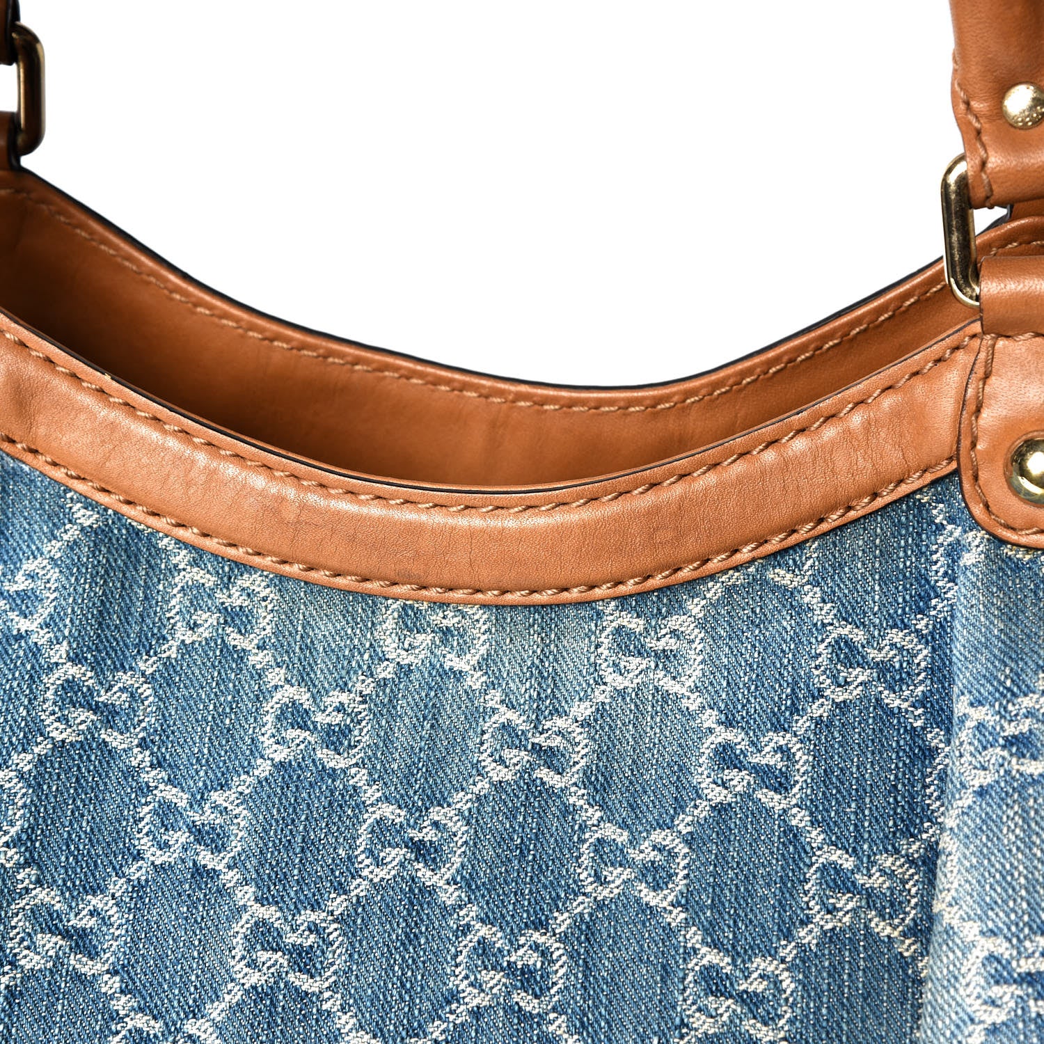 Gucci Denim Monogram Large Sukey Tote 19 of 21