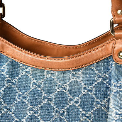 Gucci Denim Monogram Large Sukey Tote 19 of 21