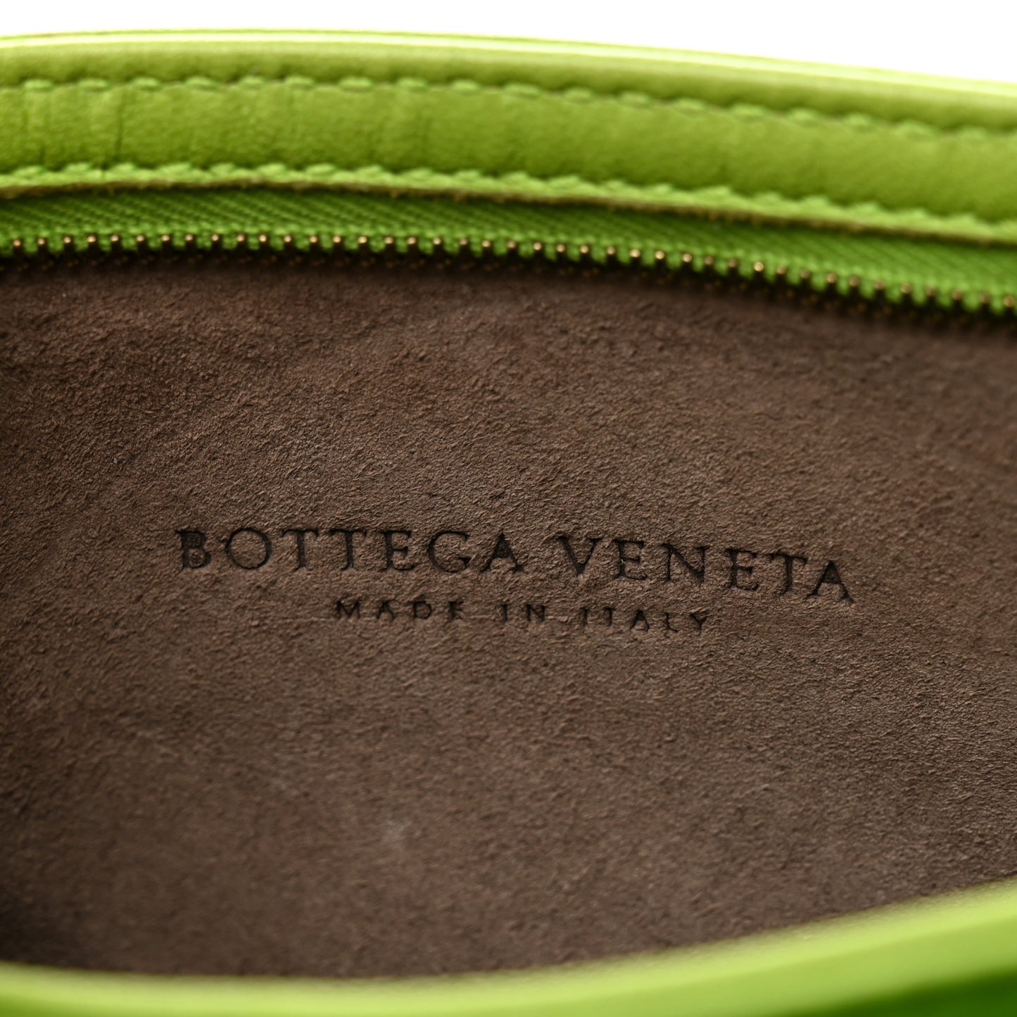 Nappa Intrecciato Convertible Clutch Kiwi