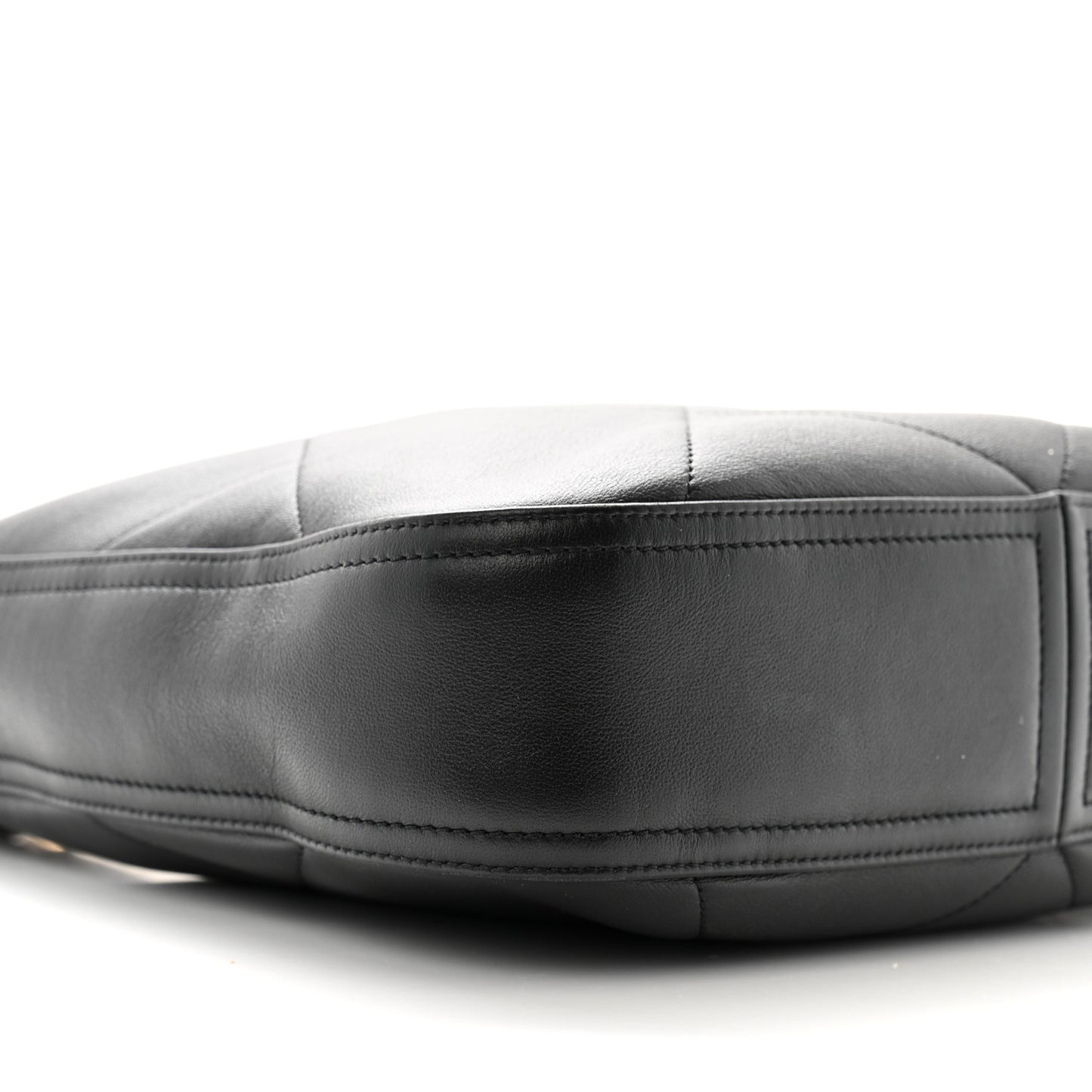 Calfskin Stitched Easy Mood Hobo Black