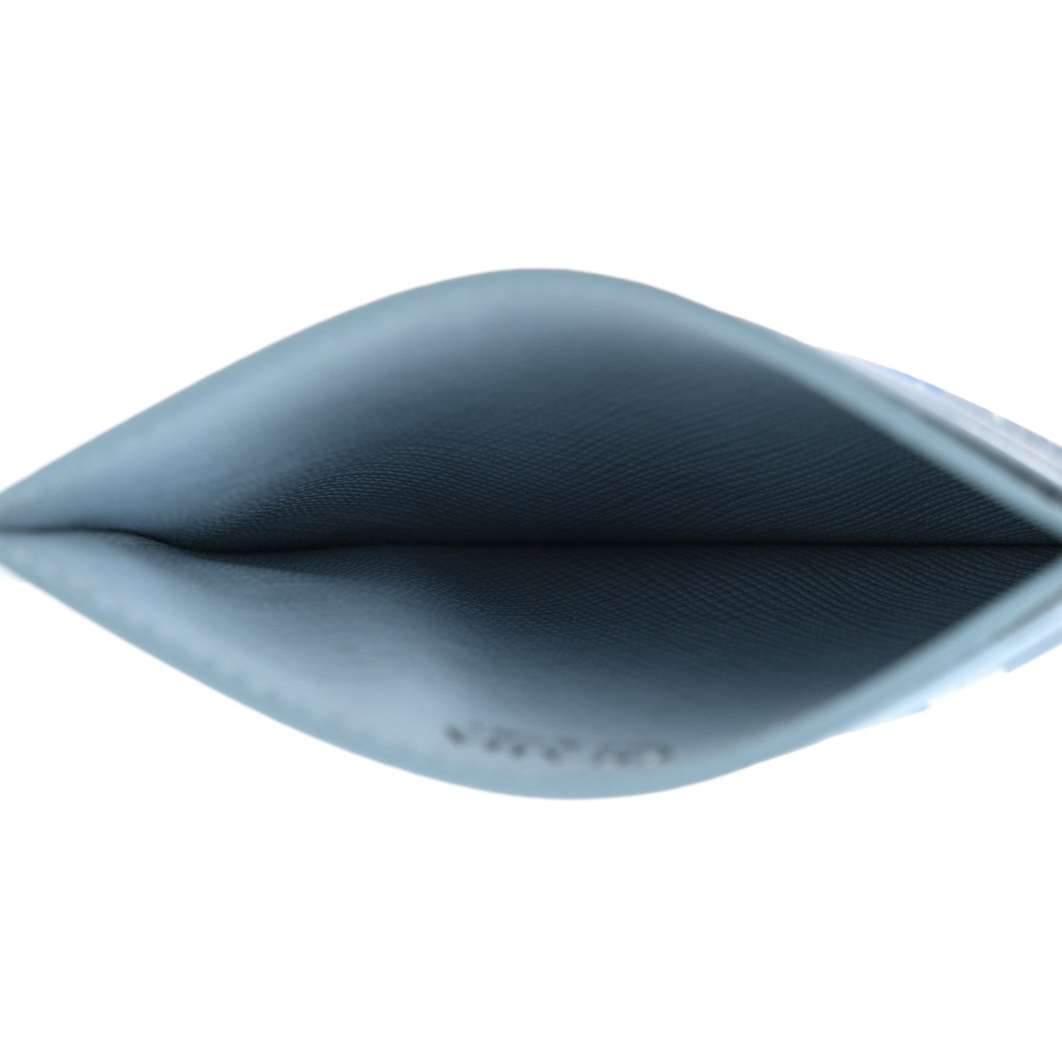 Prada Saffiano Ramage Triangle Card Holder Light Blue 4 of 6