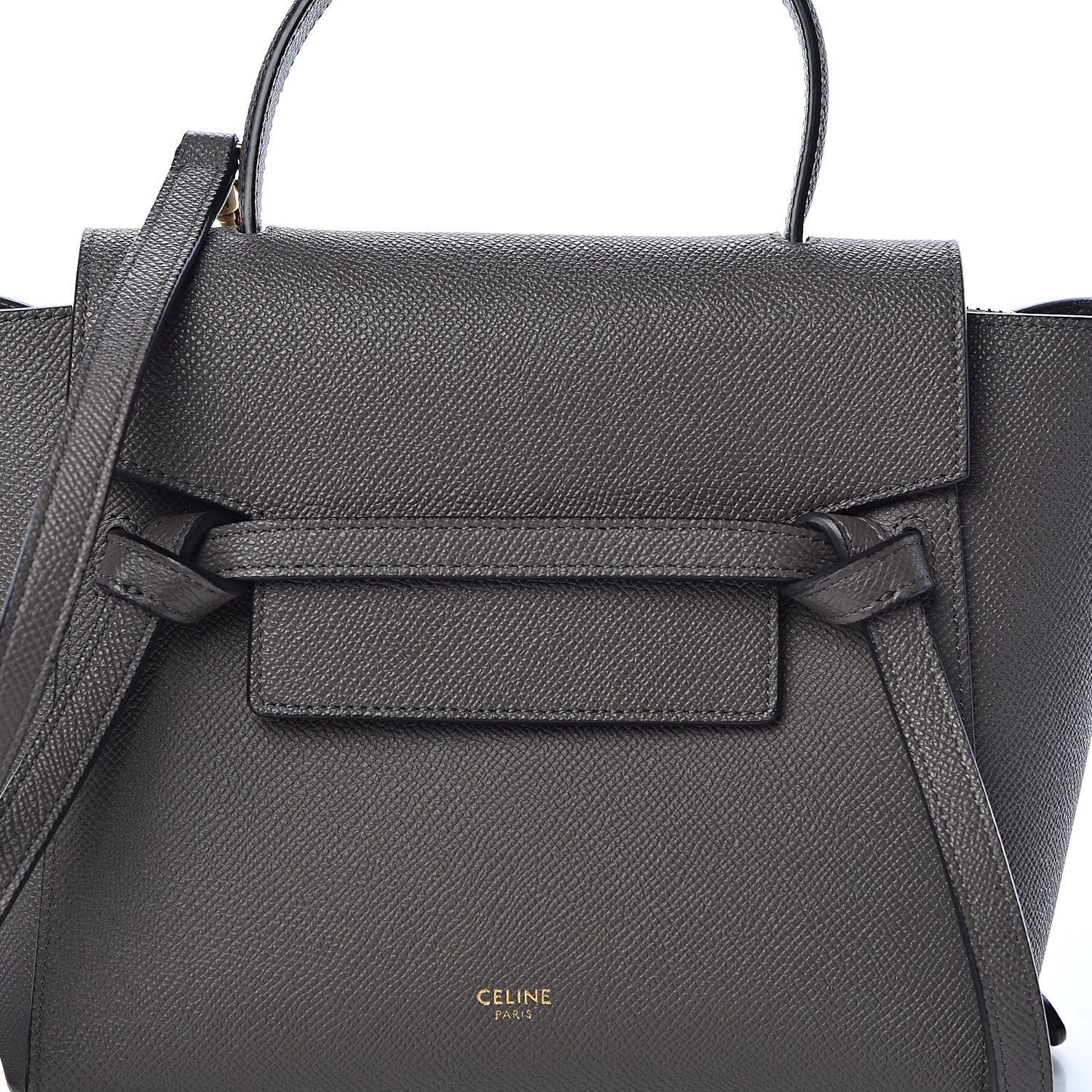 Celine Grained Calfskin Nano Belt Bag Grey 7 of 9