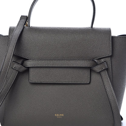 Celine Grained Calfskin Nano Belt Bag Grey 7 of 9