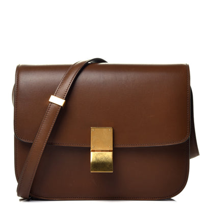 Celine Natural Calfskin Medium Classic Box Flap Bag Tan 1 of 8