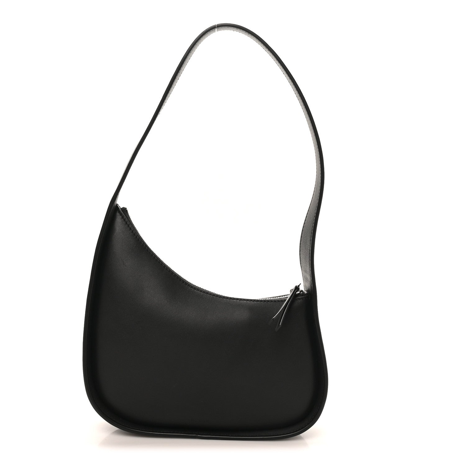 The Row Smooth Calfskin Half Moon Shoulder Bag Black 1 of 9