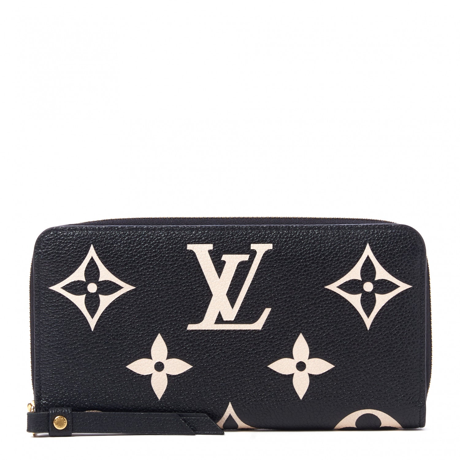 Louis Vuitton Empreinte Monogram Giant Zippy Wallet Black Beige 1 of 8
