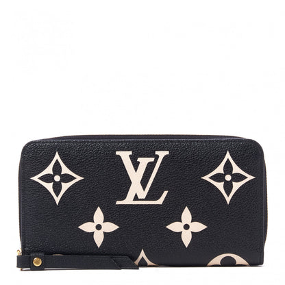 Louis Vuitton Empreinte Monogram Giant Zippy Wallet Black Beige 1 of 8