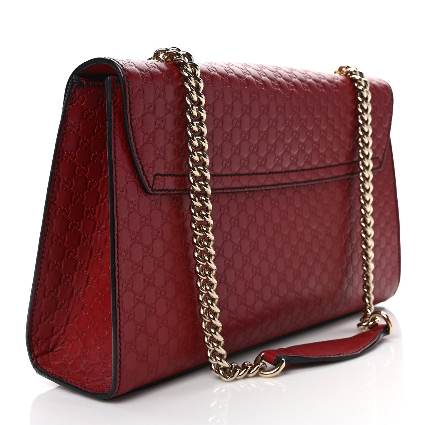 Microguccissima Medium Emily Chain Shoulder Bag Red