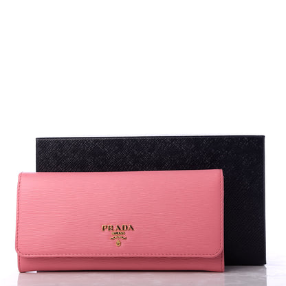 Prada Vitello Move Continental Flap Travel Wallet Geranio 9 of 9