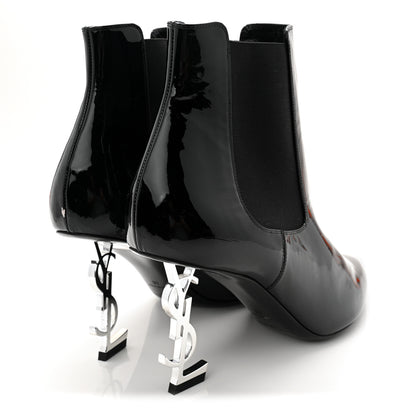 Saint Laurent Patent Opyum Ankle Booties 40 Black 4 of 11