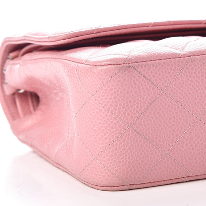 Chanel Caviar Quilted Medium Double Flap Pink 10 of 11