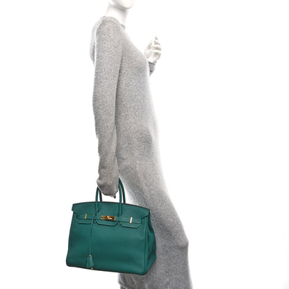 Hermes Togo BIRKIN 35 Malachite 2 of 10
